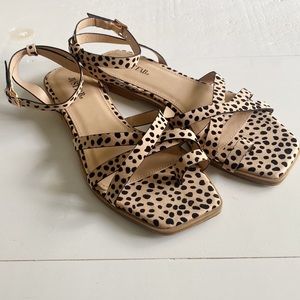 NWOT. Just Fab leopard sandal. Sz 9. Never worn. Super cute!!